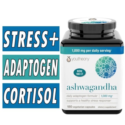 YouTheory Ashwagandha - 180 Veg Caps