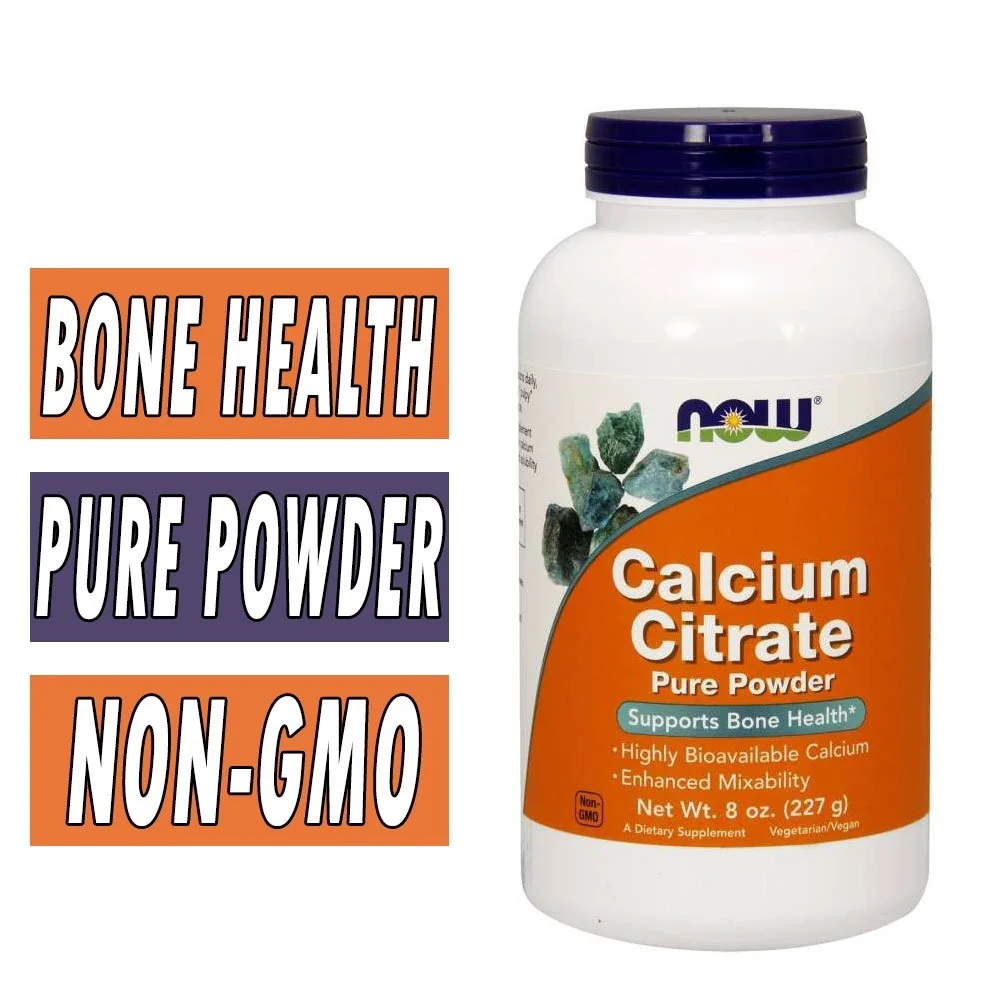 Citrate De Calcium En Poudre Now Foods - 227 G, Complément Alimentaire, Qualité Pure