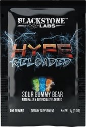 Hype Reloaded By Blackstone Labs, Sour Gummy Bear, Sample Packet