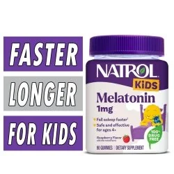 Natrol Kids Melatonin Gummies - Berry - 1 mg - 60 Count