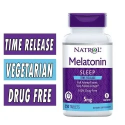Natrol Melatonin - Time Release - 5MG - 250 Tablets 