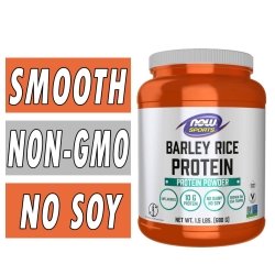 NOW Barley Rice Protein Powder - Unflavored - 1.5 lb 