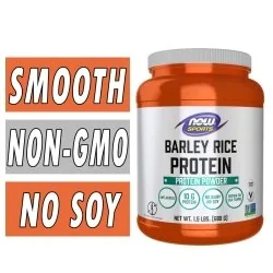 NOW Barley Rice Protein Powder - Unflavored - 1.5 lb 