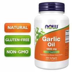 NOW Super Odorless Garlic, 180 Veg Caps