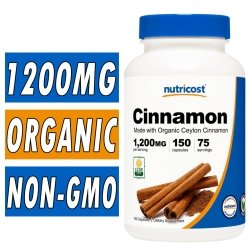 Nutricost Cinnamon - 1200 mg - 150 Capsules Bottle Image
