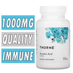 Thorne Ascorbic Acid (Vitamin C) - 60 Capsules Bottle Image