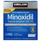 Kirkland Minoxidil, Extra Strength para Regeneração de Cabelo para Homens, Fornecimento para 6 meses