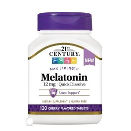 21st Century Melatonin - Quick Dissolve - 12 mg - 120 Tablets