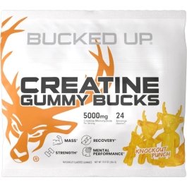 Bucked Up Creatine Gummies - Knockout Punch - 24 Servings