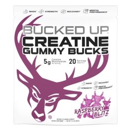 Bucked Up Creatine Gummies - Raspberry Blitz - 20 Servings