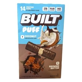 Built Puff Protein Bars - Variety Pack (Coconut/Brownie Batter) 14/Pk