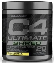 C4 Ultimate Shred By Cellucor, Lemon Italian Ice, 20 Servings