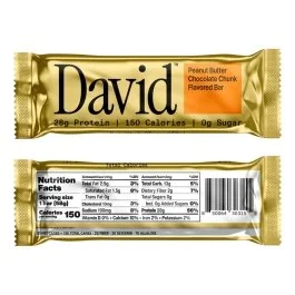 David Protein Bar Peanut Butter Chocolate Chunk 1/Bar
