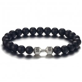 Dumbbell Gym Bracelet - Black