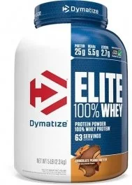 Dymatize Elite Whey Protein, Chocolate Peanut Butter, 5lb 