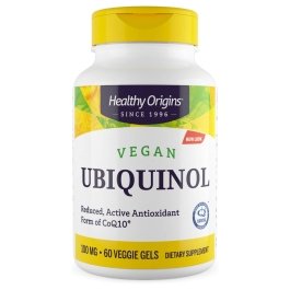 Healthy Origins Vegan Ubiquinol - 100 mg - 60 Veggie Softgels