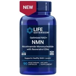 Life Extension NMN Optimized NAD+ with Resveratrol Elite - 90 Veg Capsules