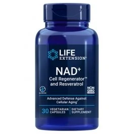 Life Extension NAD+ Cell Regenerator and Resveratrol - 30 Veg Caps