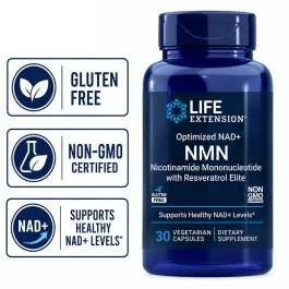 Life Extension NMN Optimized NAD+ with Resveratrol Elite - 30 Veg Capsules