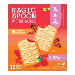 Magic Spoon Protein Pastries - Variety Pack (Cinnamon Brown Sugar/Frosted Strawberry) - 12/box