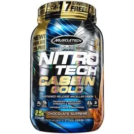 Nitro Tech Casein Gold By MuscleTech, Chocolate, 2.5LB