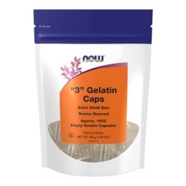 NOW Empty Capsules - Gelatin - "3" - 1000 Count
