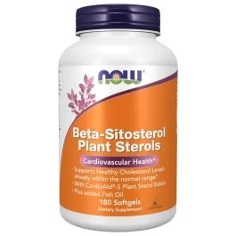 NOW Beta-Sitosterol Plant Sterols - 180 Softgels