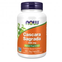NOW Cascara Sagrada - 450 mg - 250 Veg Capsules