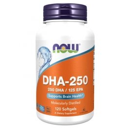 NOW DHA 250, 120 Softgels