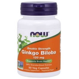 NOW Ginkgo Biloba, 120 mg, 50 Veg Caps