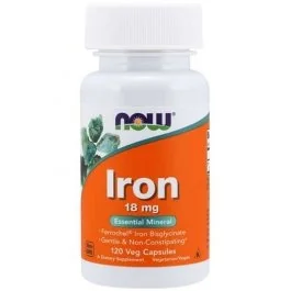 NOW Iron - 18 mg - 120 Veg Capsules