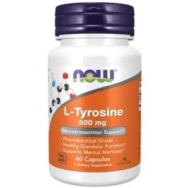 NOW L-Tyrosine, 500 mg, 120 Caps