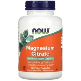 NOW Magnesium Citrate - 120 Veg Capsules