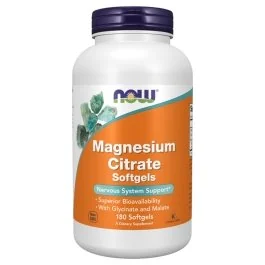 NOW Magnesium Citrate - 180 Softgels
