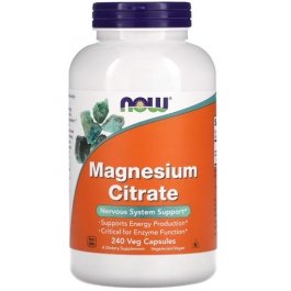 NOW Magnesium Citrate - 240 Veg Capsules