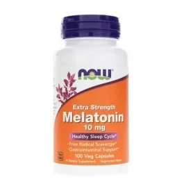 NOW Melatonin, Extra Strength, 10mg, 100 Veg Caps