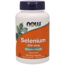 NOW Selenium 200mcg-Yeast Free - 180 Veg Caps