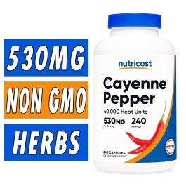Nutricost Cayenne Pepper - 530 mg - 240 Capsules