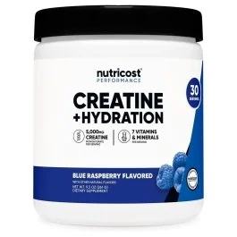 Nutricost Creatine Monohydrate + Hydration - Blue Raspberry - 30 Servings