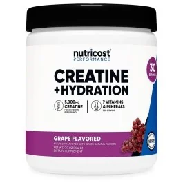 Nutricost Creatine Monohydrate + Hydration - Grape - 30 Servings