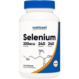 Nutricost Selenium Capsules 200 MCG 240 Capsules