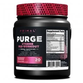 Purge Pre Workout - Rapid Lightening Raspberry Lemonade - 20 Servings