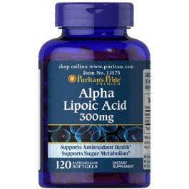Puritan's Pride Alpha Lipoic Acid - 300 mg - 120 Softgels