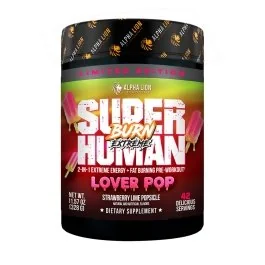 SuperHuman Burn Extreme - Lover Pop (Strawberry Lime Popsicle) - 21 Servings