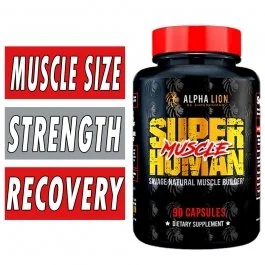 SuperHuman Muscle - Alpha Lion - 90 Capsules - Natural Muscle Builder