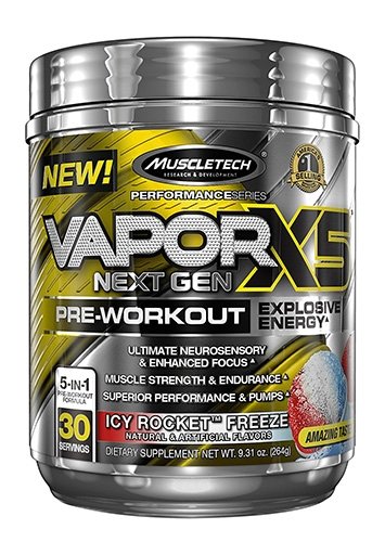 Vapor X5 Next Gen Pre Workout By MuscleTech, Icy Rocket Freeze, 30 Servings