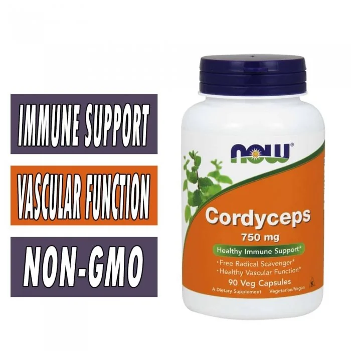 NOW Cordyceps, 750 mg, 90 Veg Caps