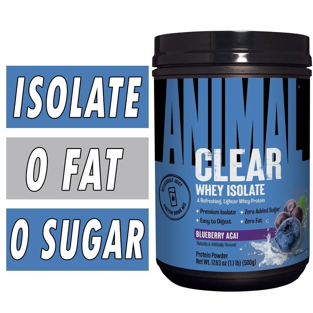 Universal Nutrition Animal Clear Whey Isolate Protein Bottle Image 