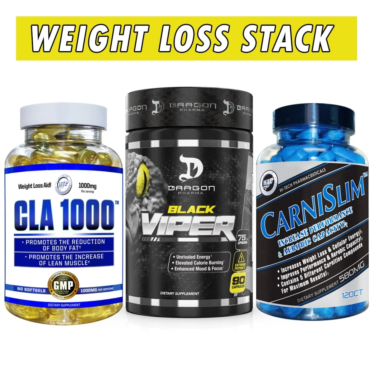 Black Viper Weight Loss Stack - Dragon Pharma Bottle Image
