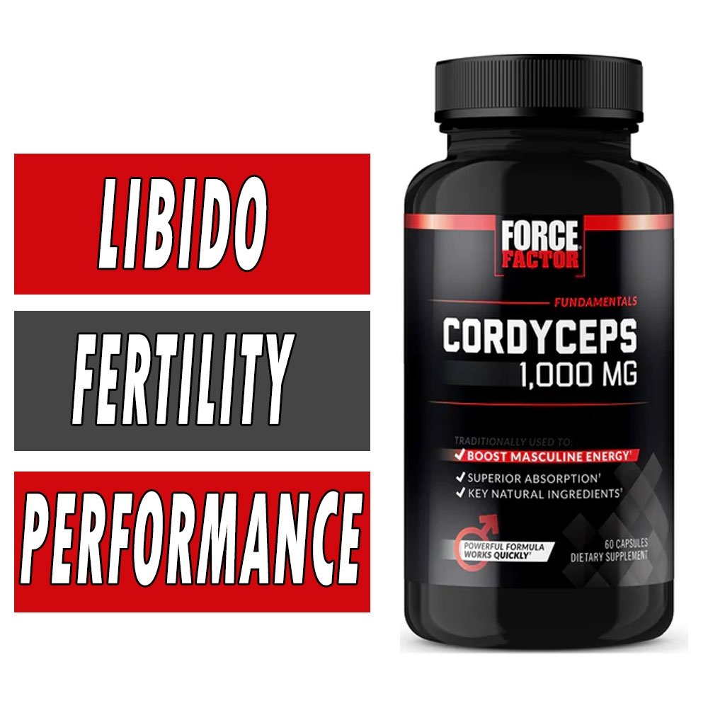 Force Factor Cordyceps - 1000 mg - 60 Caps Bottle Image